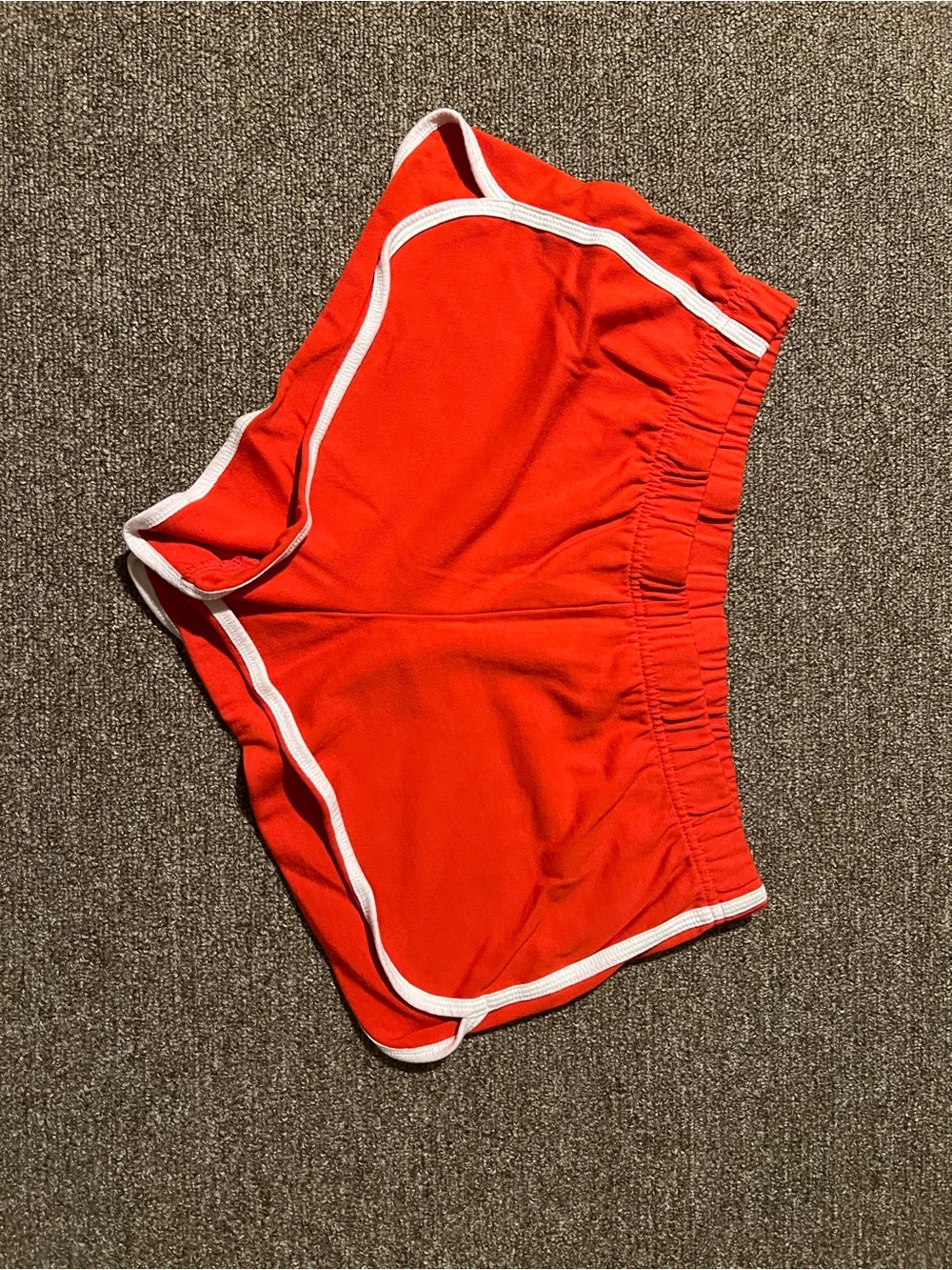 No Boundaries Red Athletic Shorts with White Trim